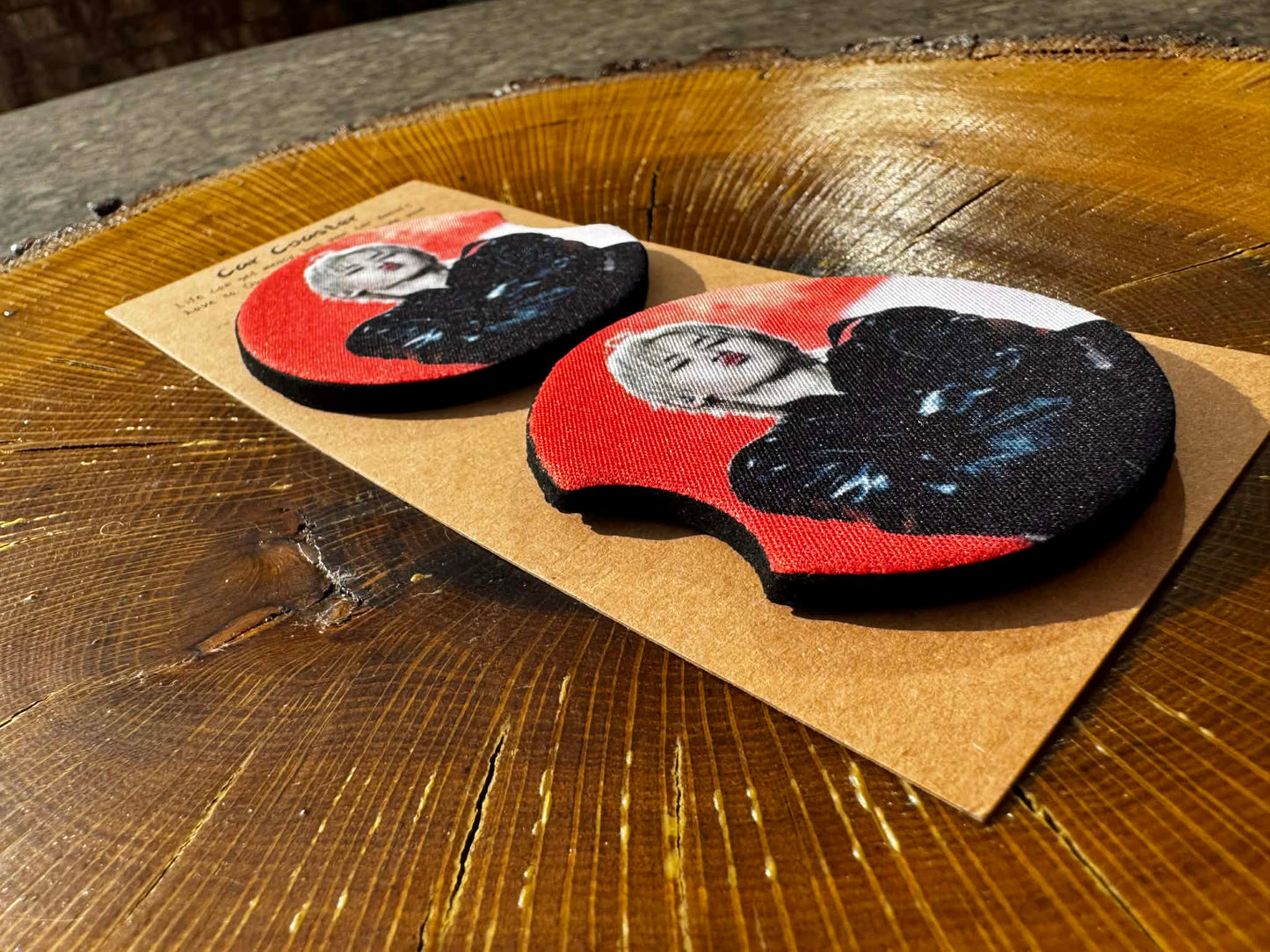 Kpop Straykids Leeknow Car Coasters | Set of 2 Holder Coasters