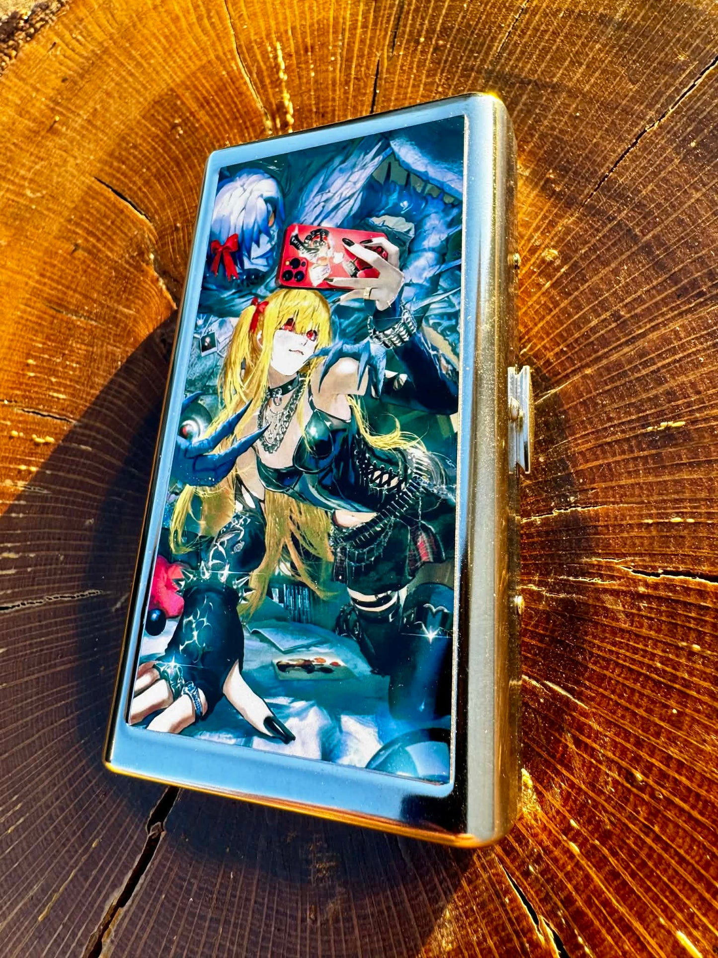 Misa Anime Cigarette Case | Dual-Panel Spring Clip Holder