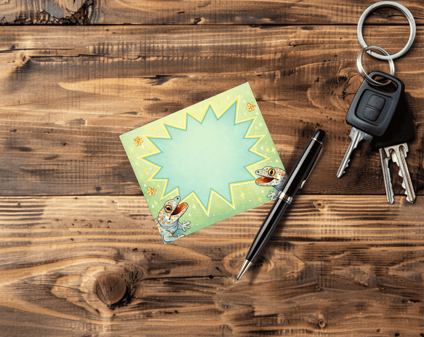 Screaming Gecko Memo Pad | 3.5" x 4" Notepad – 40 Sheets