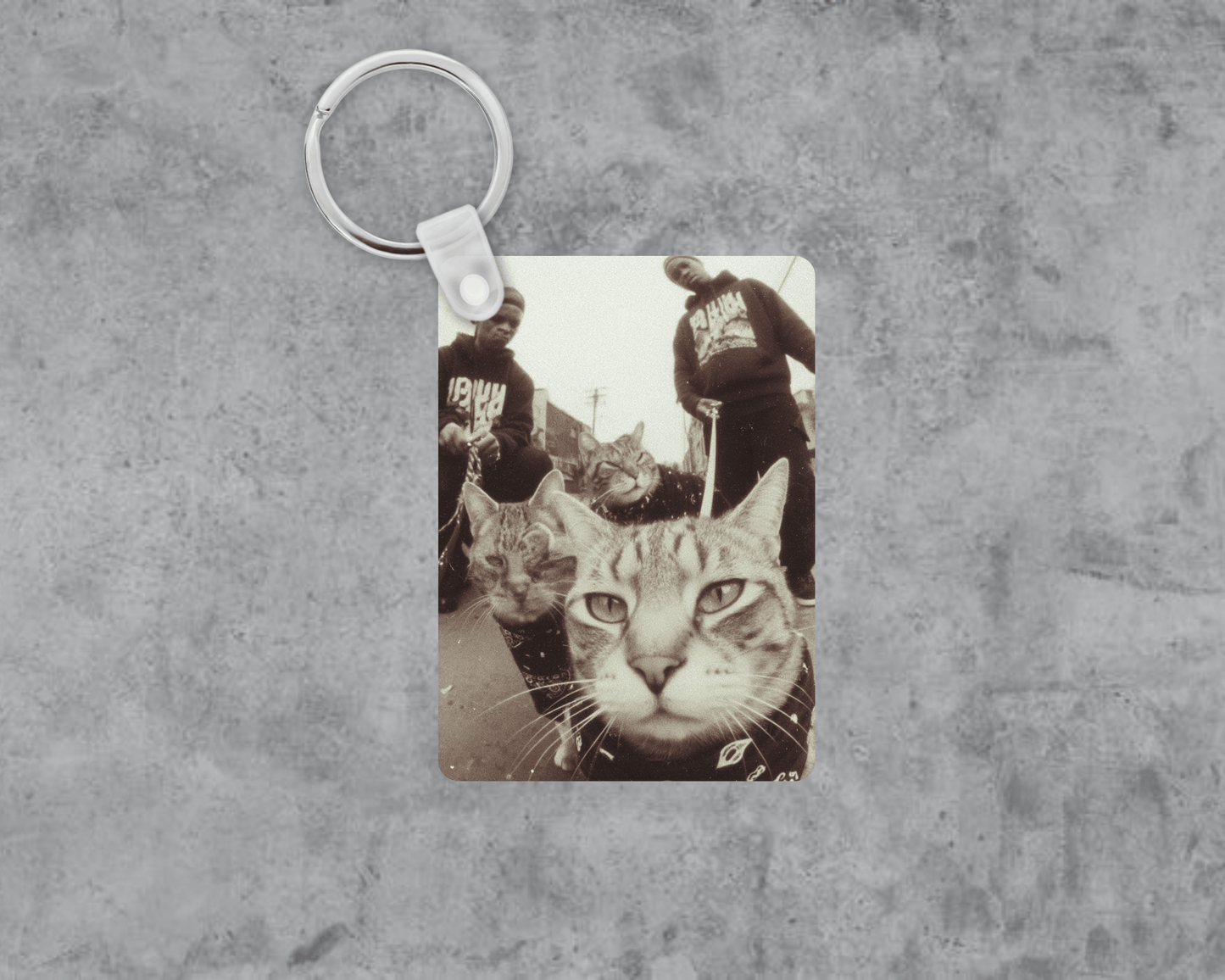 Cat Gang Acrylic Keychain | Double-Sided 1.6" x 2.4"