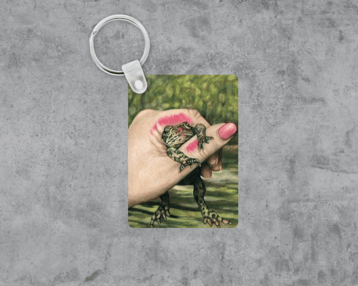 Kiss A Frog Acrylic Keychain | Double-Sided 1.6" x 2.4"