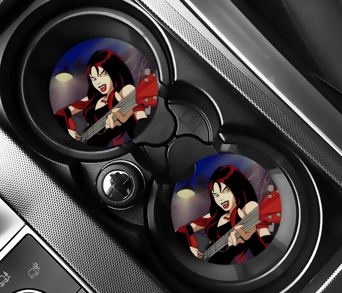 Hex Girls Car Coasters | 2.75" Absorbent Set of 2