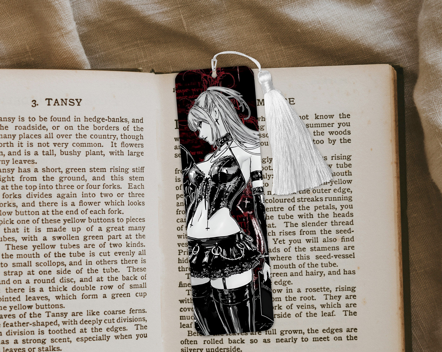 Death Anime Aluminum Bookmark | Double-Sided 2x6 Metal Bookmark