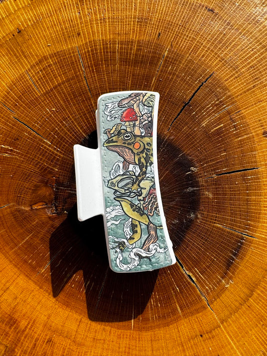 Frog Anatomy Claw Clip | 4" Double-Sided Hair Clip