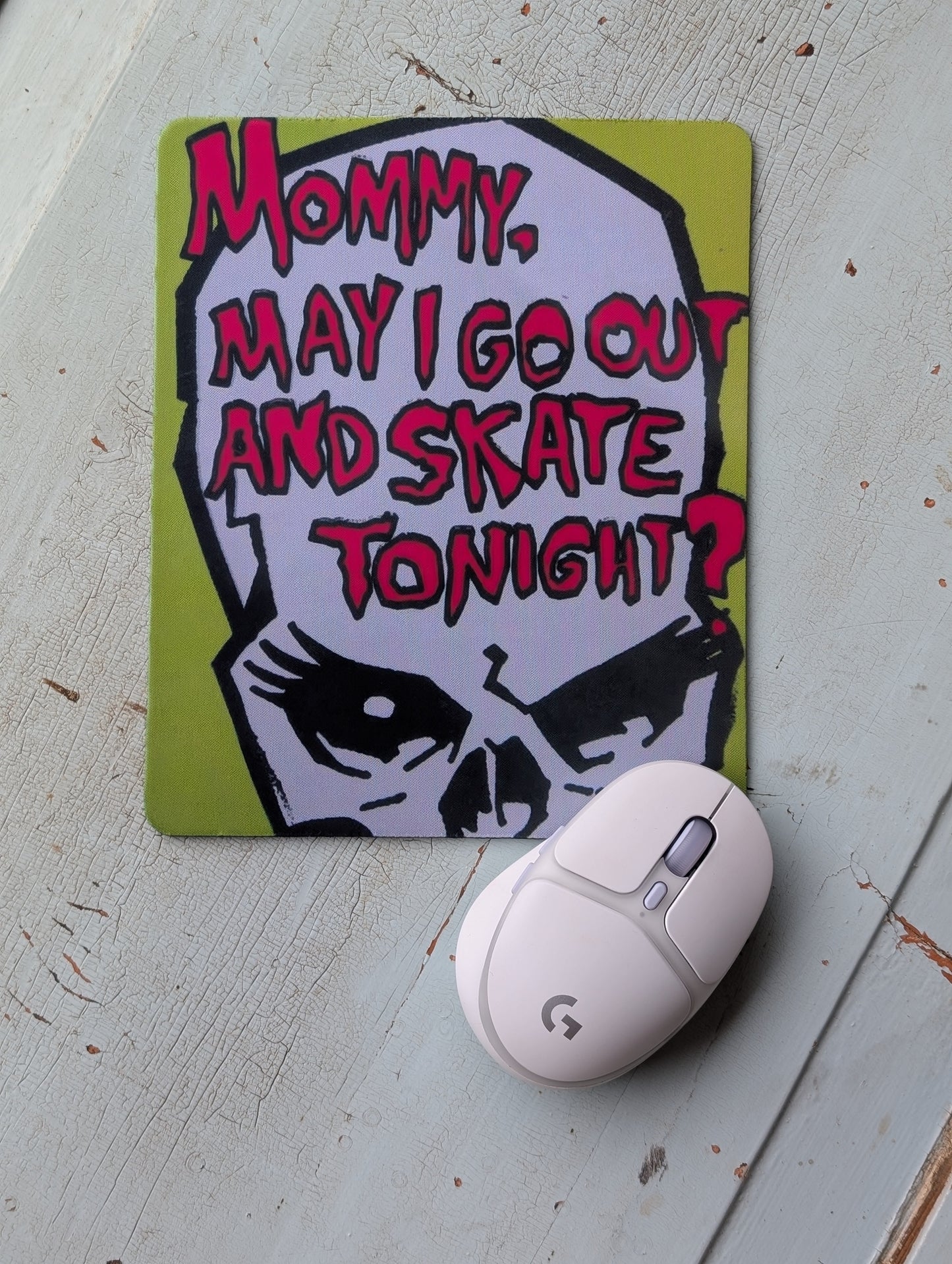 Mommy Can I Skate Mouse Pad – Smooth Non-Slip Desk Mouse Pad (8.5 x 7.1 in)