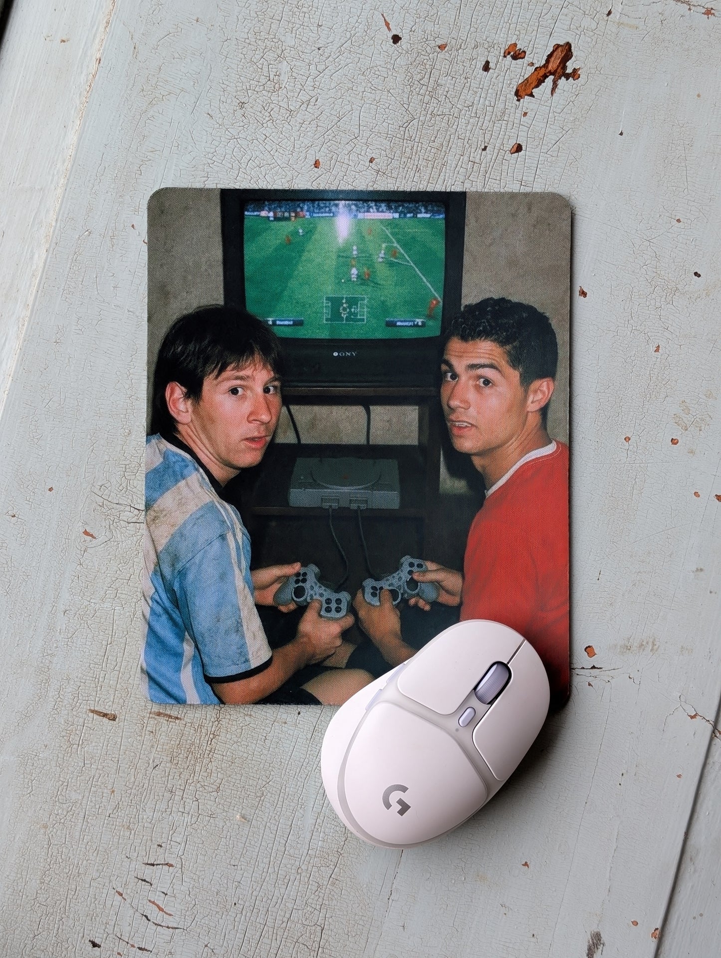 Soccer Players Mouse Pad – Smooth Non-Slip Desk Mouse Pad (8.5 x 7.1 in)