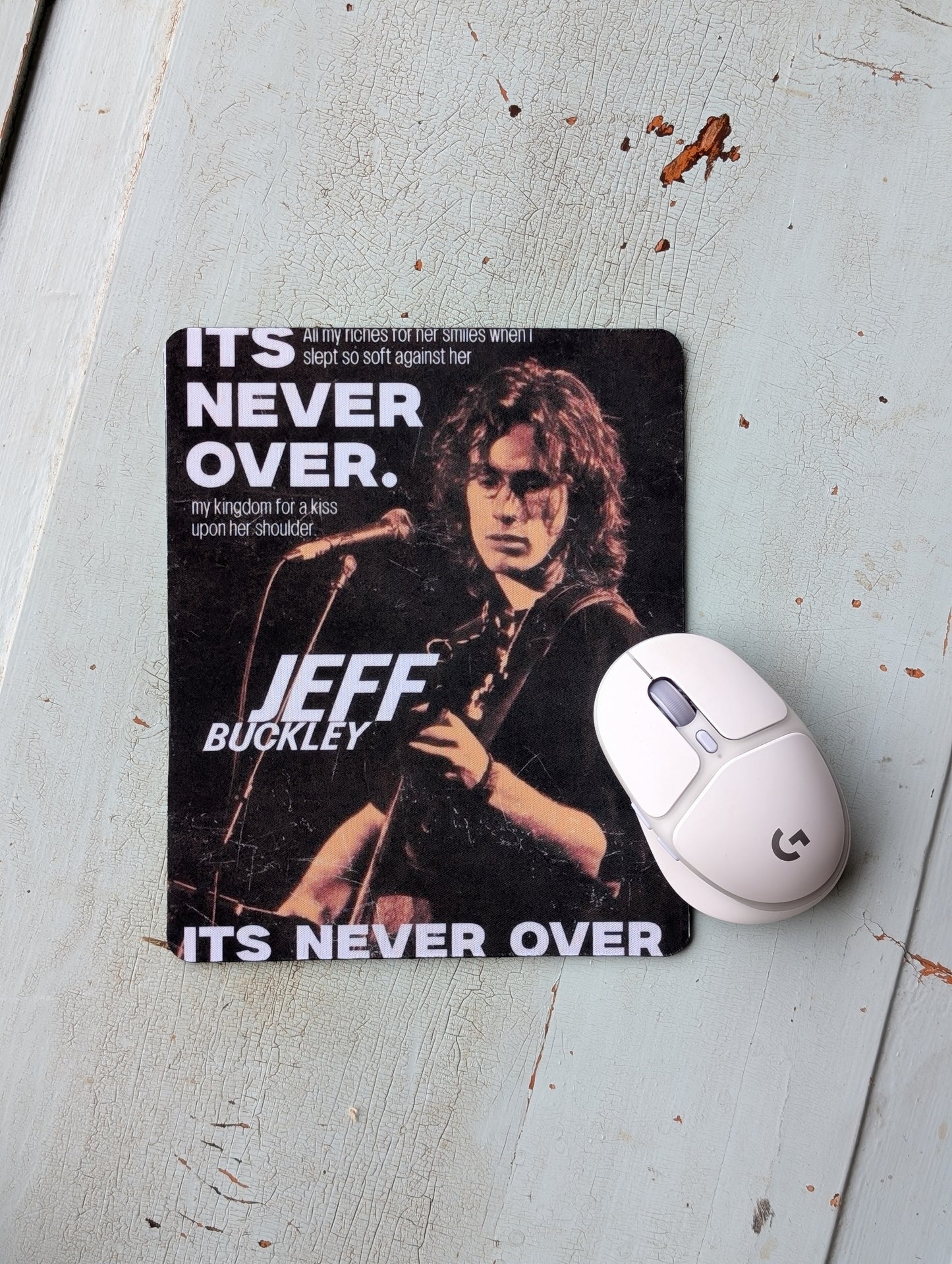 Jeff Buckley Mouse Pad – Smooth Non-Slip Desk Mouse Pad (8.5 x 7.1 in)