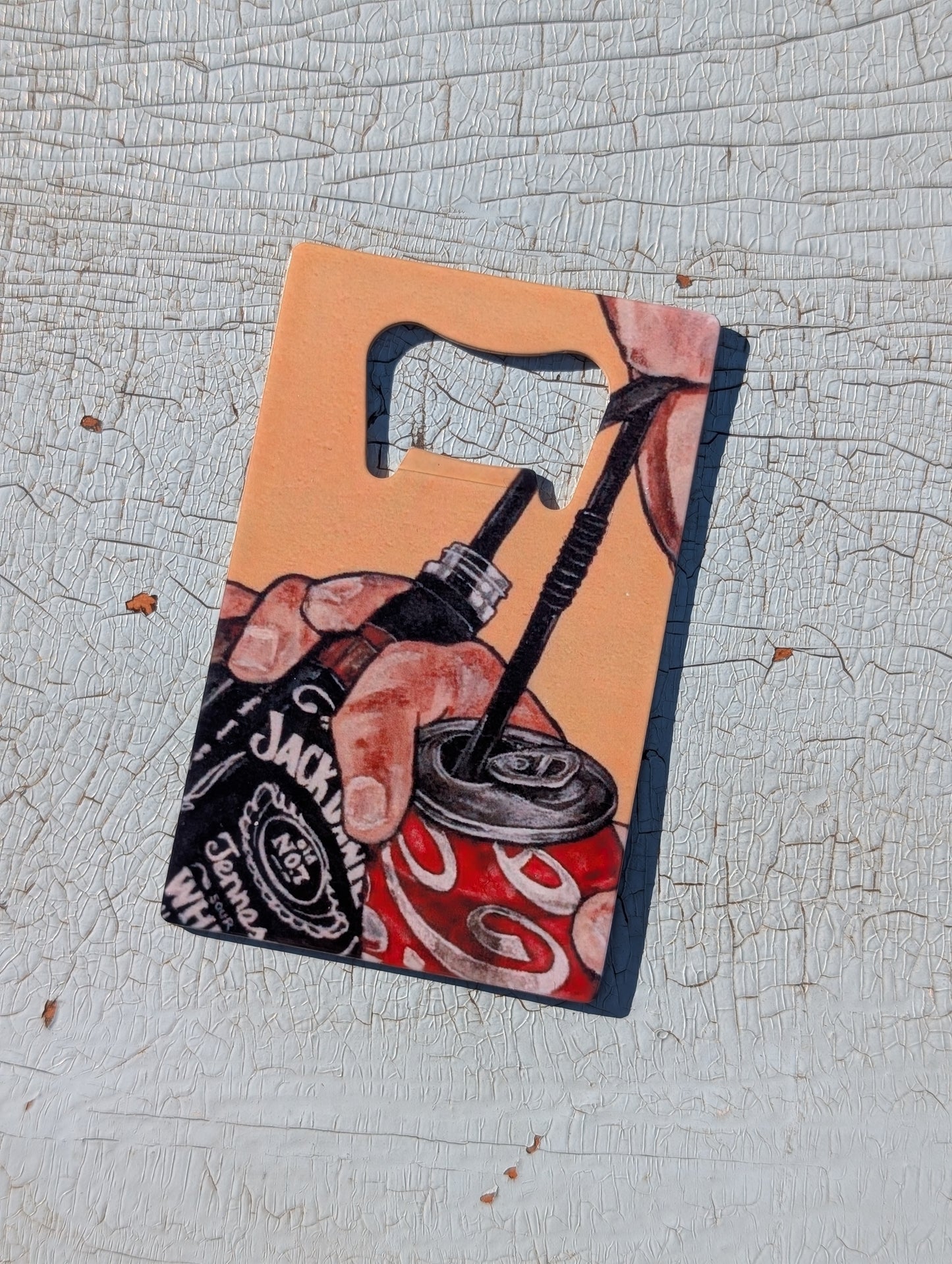 Jack N Coke Wallet Bottle Opener | Stainless Steel Card Bottle Opener