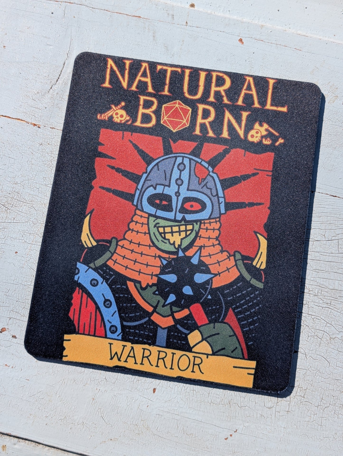 DnD Warrior Mouse Pad – Smooth Non-Slip Desk Mouse Pad (8.5 x 7.1 in)