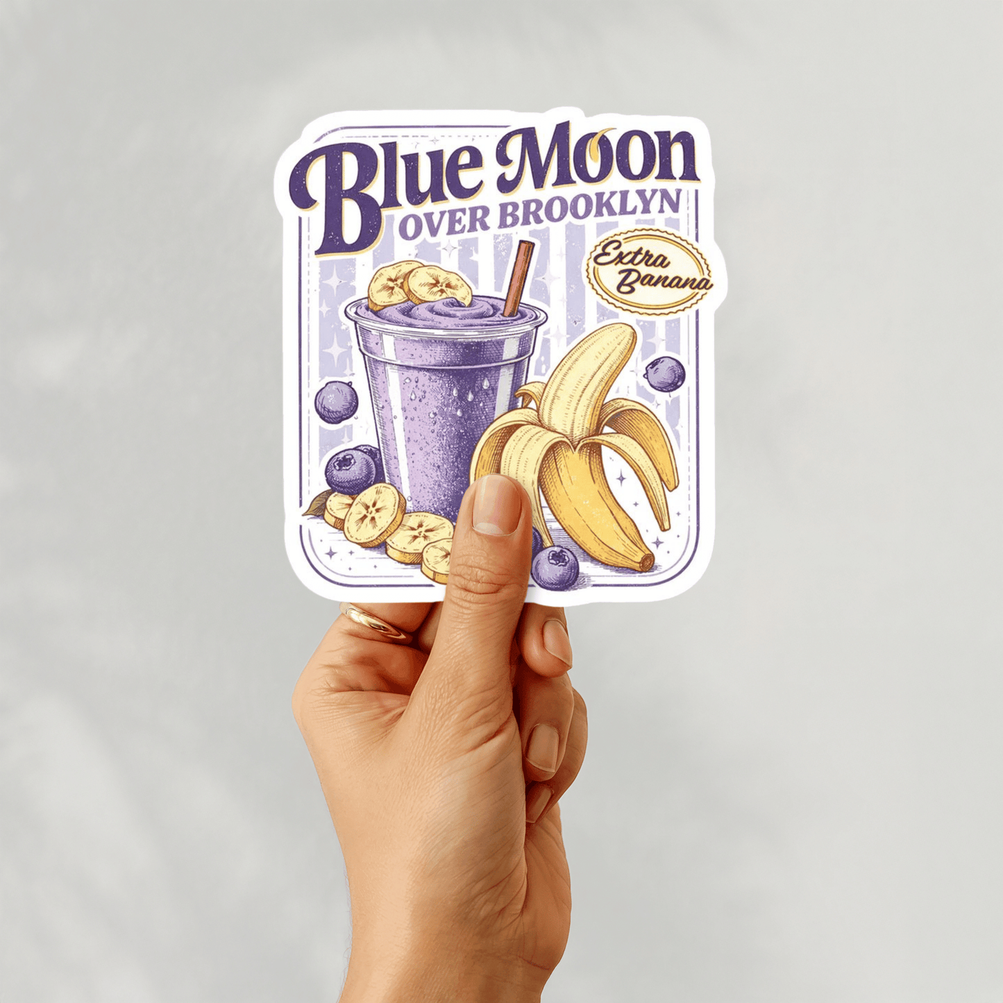 Blue Moon Over Brooklyn 3" Vinyl Sticker
