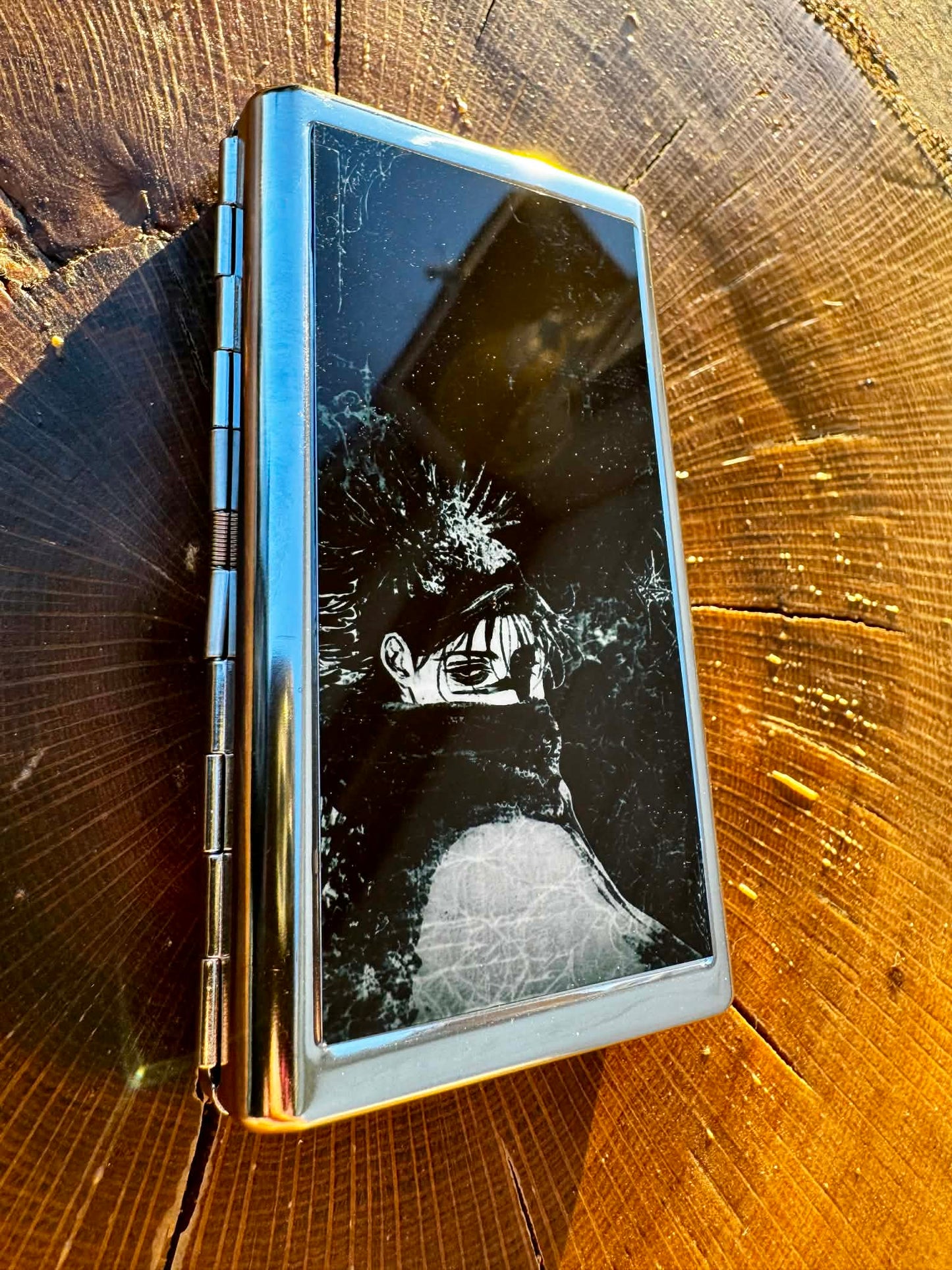 Anime Grunge jjk Cigarette Case | Dual-Panel Spring Clip Holder