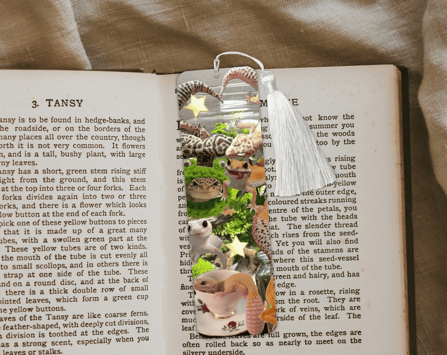 Leopard Gecko Aluminum Bookmark | Double-Sided 2x6 Metal Bookmark