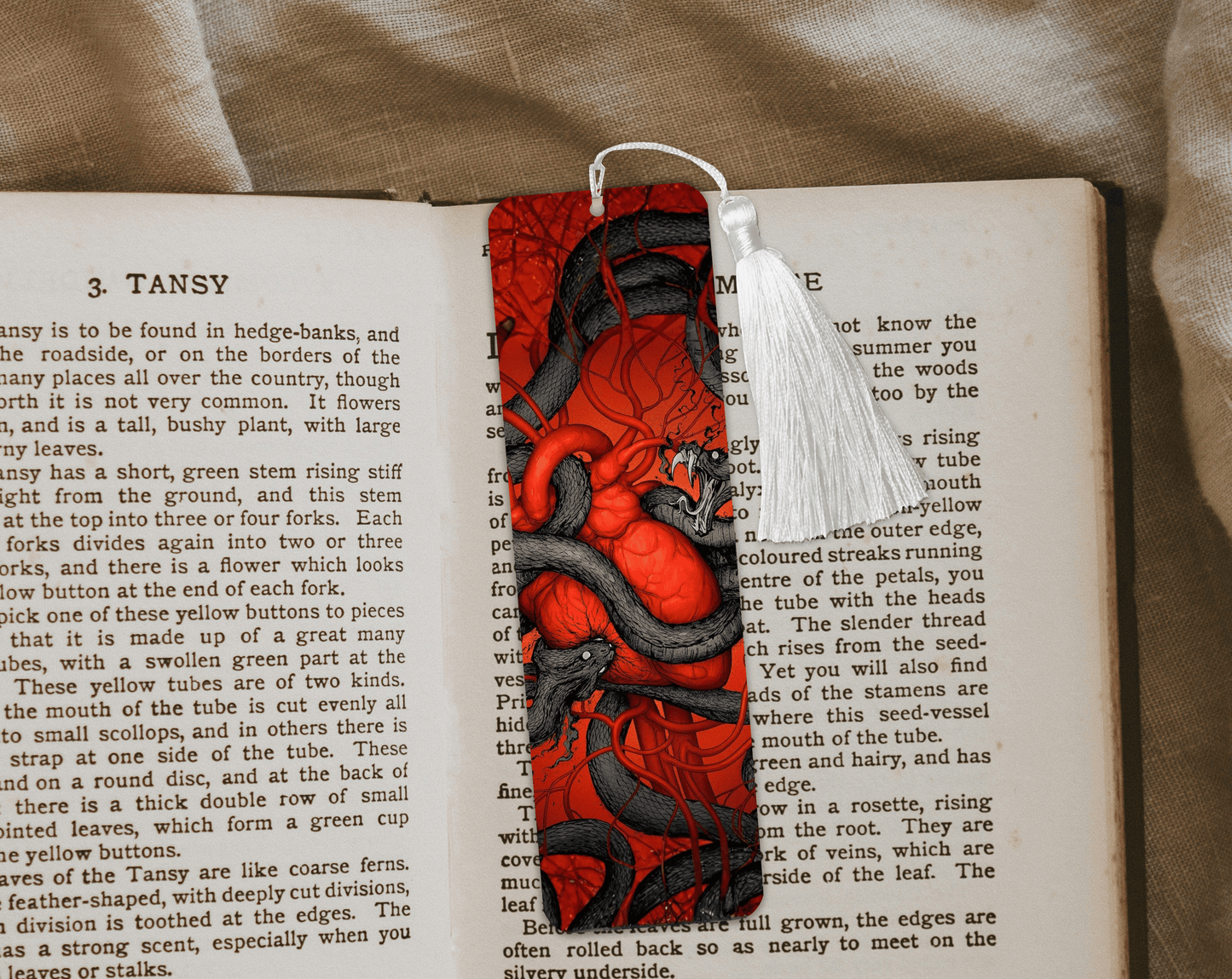 Venomous Heart Aluminum Bookmark | Double-Sided 2x6 Metal Bookmark