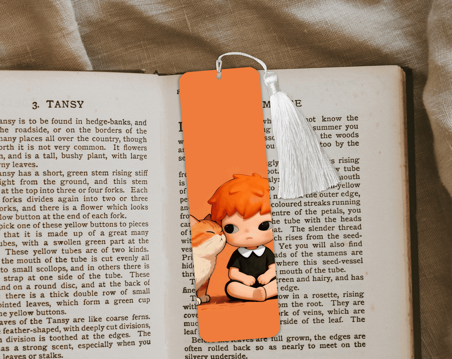 Hirino Cat Aluminum Bookmark | Double-Sided 2x6 Metal Bookmark