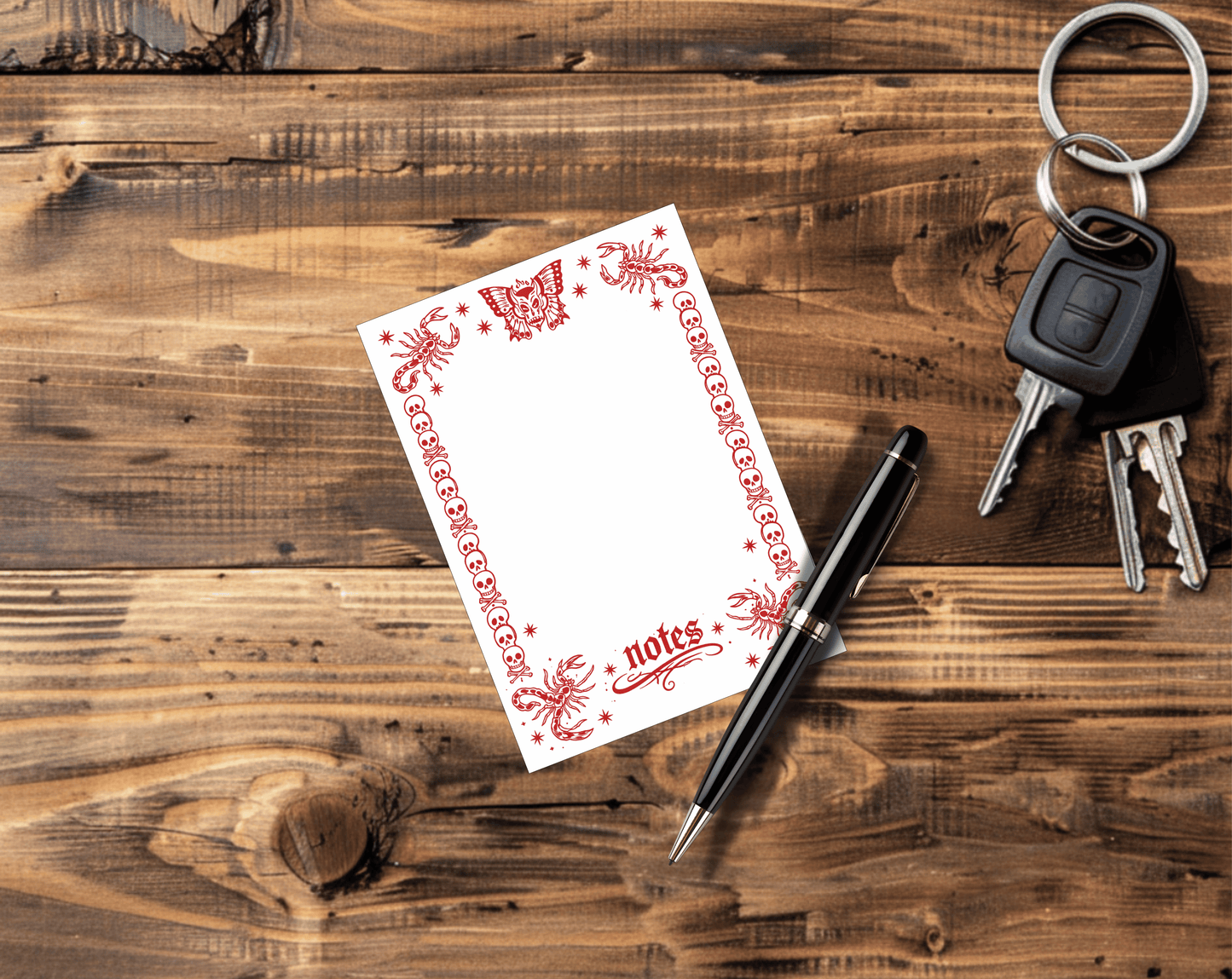 Tattoo Aesthetic Memo Pad | 3.5" x 4.5" Notepad – 40 Sheets