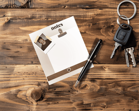 Pascal Brown Theme Memo Pad | 3.5" x 4" Notepad – 40 Sheets