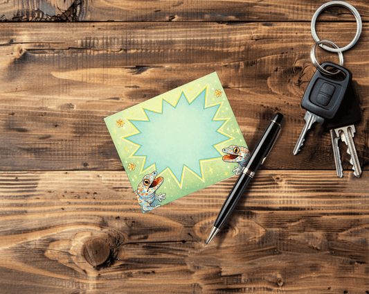 Screaming Gecko Memo Pad | 3.5" x 4" Notepad – 40 Sheets