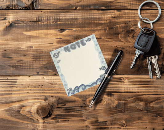 Fishy Memo Pad | 3.5" x 4" Notepad – 40 Sheets