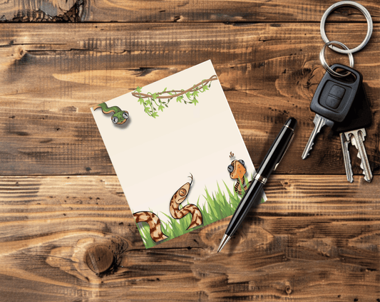Wild Snakes Memo Pad | 3.5" x 4" Notepad – 40 Sheets