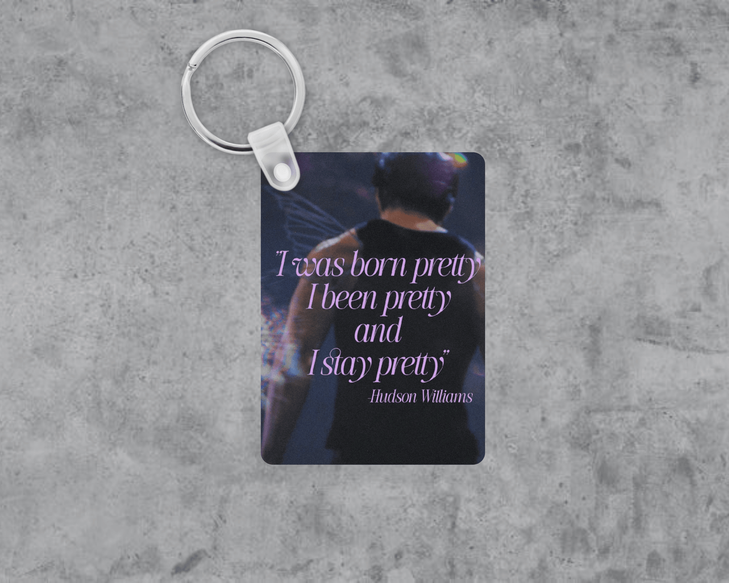 Hudson W. Born Pretty Acrylic Keychain | Double-Sided 1.6" x 2.4"