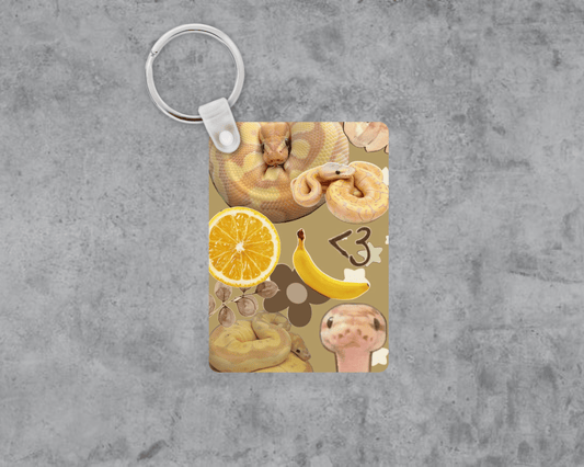 Banana Python Acrylic Keychain | Double-Sided 1.6" x 2.4"