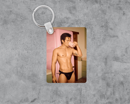 Hudson W. Coffee Acrylic Keychain | Double-Sided 1.6" x 2.4"