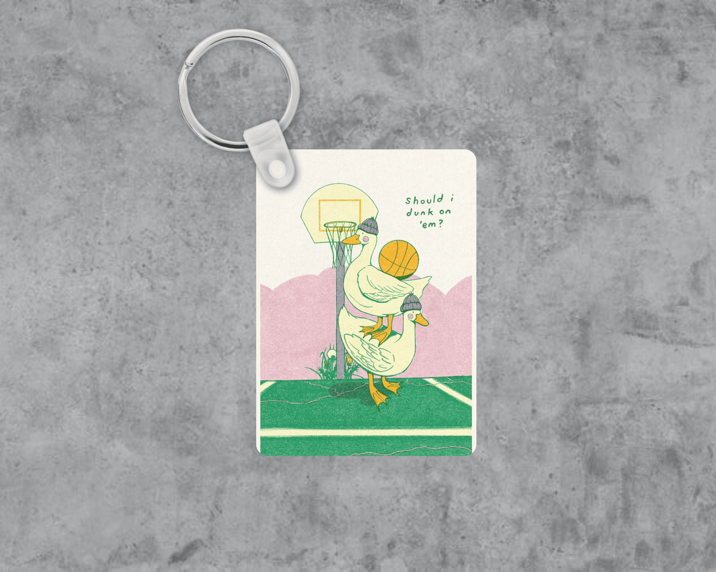 Should I Dunk Acrylic Keychain | Double-Sided 1.6" x 2.4"