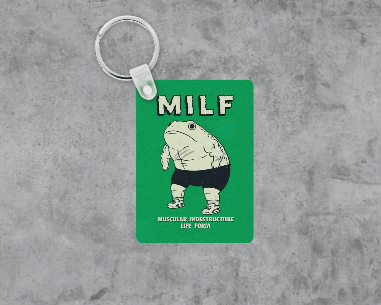 Frog M.I.L.F Acrylic Keychain | Double-Sided 1.6" x 2.4"