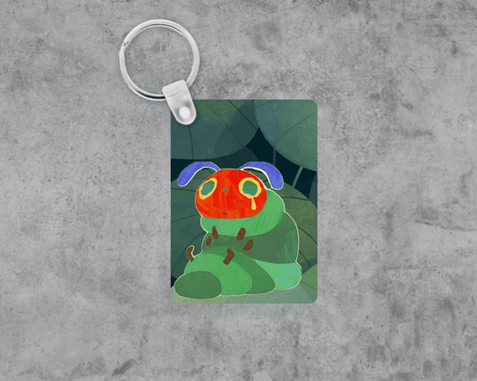 Not so Hungry Caterpillar Acrylic Keychain | Double-Sided 1.6" x 2.4"