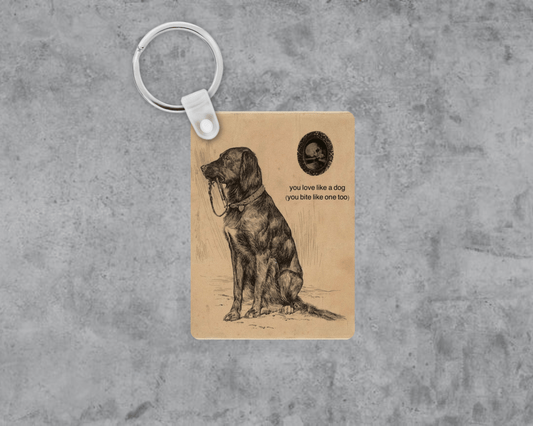 Love like a Dog Acrylic Keychain | Double-Sided 1.6" x 2.4"