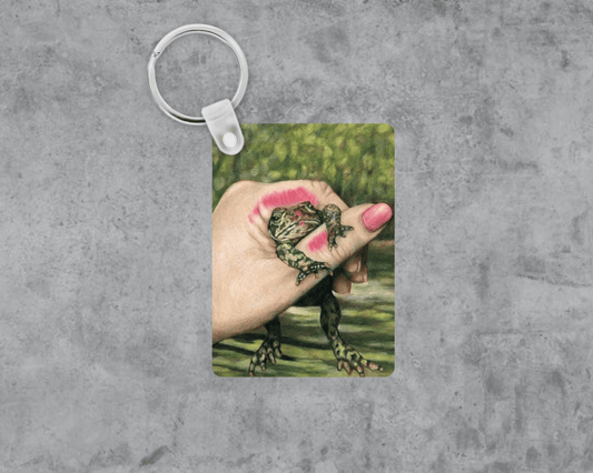 Kiss A Frog Acrylic Keychain | Double-Sided 1.6" x 2.4"