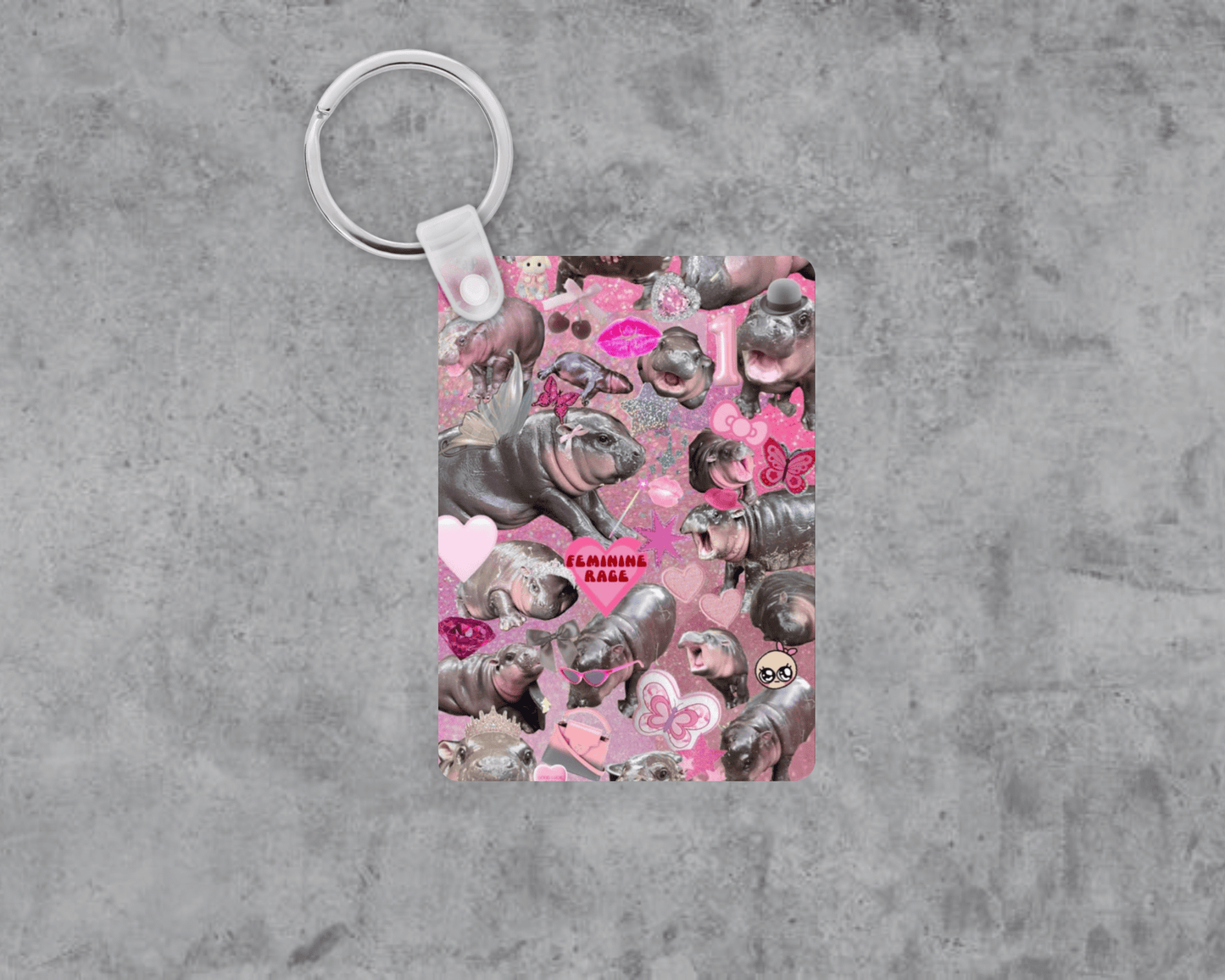 Feminine Rage Acrylic Keychain | Double-Sided 1.6" x 2.4"