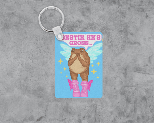 Bestie He's Gross Acrylic Keychain | Double-Sided 1.6" x 2.4"