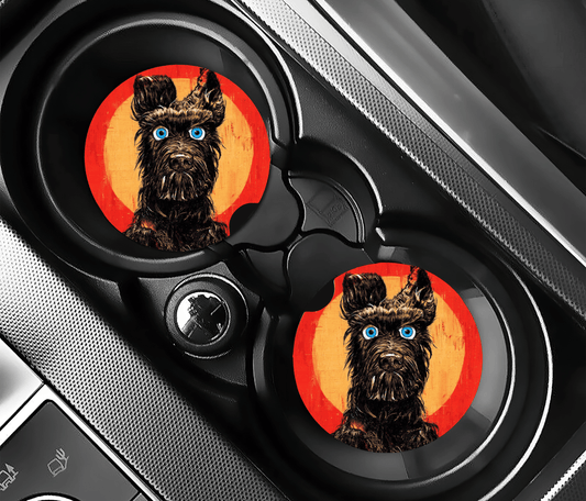 Dog Stop Motion Film Car Coasters | 2.75" Absorbent Set of 2