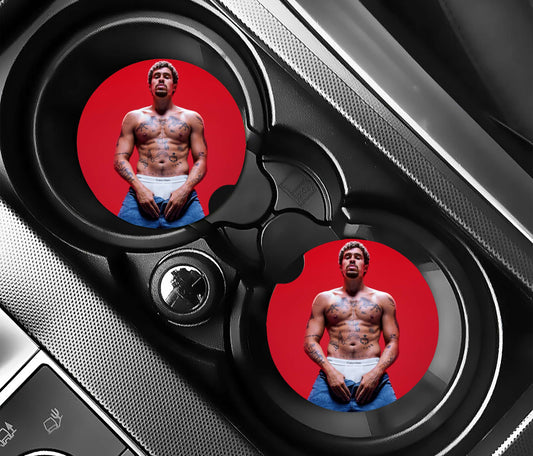 Bad Bunny Inspired Car Coasters • 2.75" Universal Cup Holder Inserts • Cute Aesthetic Auto Accessories