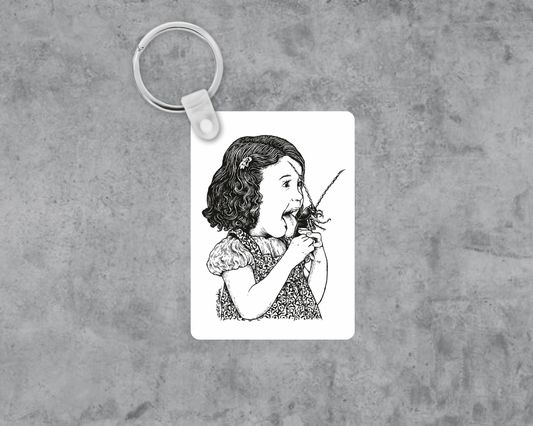 Lick a Roach Acrylic Keychain | Double-Sided 1.6" x 2.4"