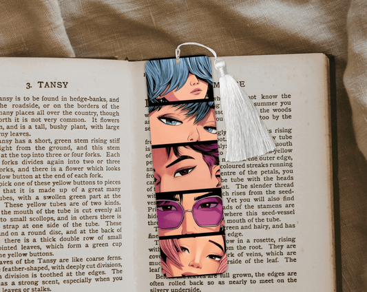 Saga Boys Aluminum Bookmark | Double-Sided 2x6 Metal Bookmark