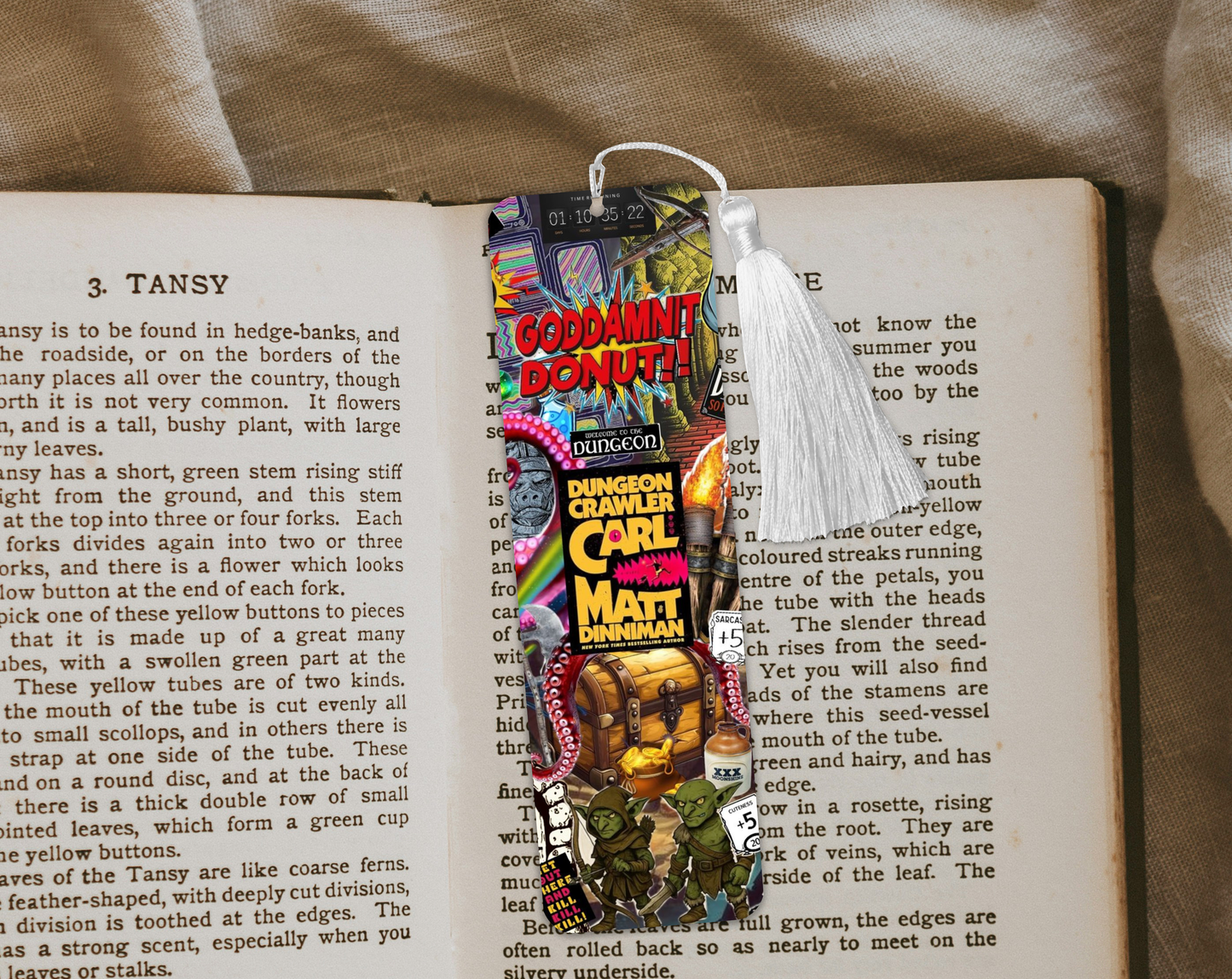 Dungeon Crawler Carl Aluminum Bookmark | Double-Sided 2x6 Metal Bookmark