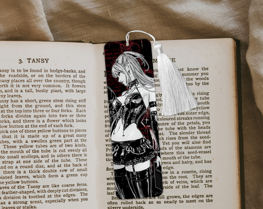 Death Anime Aluminum Bookmark | Double-Sided 2x6 Metal Bookmark