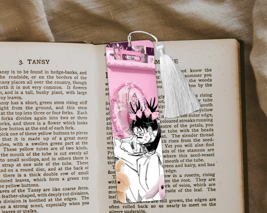 Coquette Anime Bedroom Aluminum Bookmark | Double-Sided 2x6 Metal Bookmark