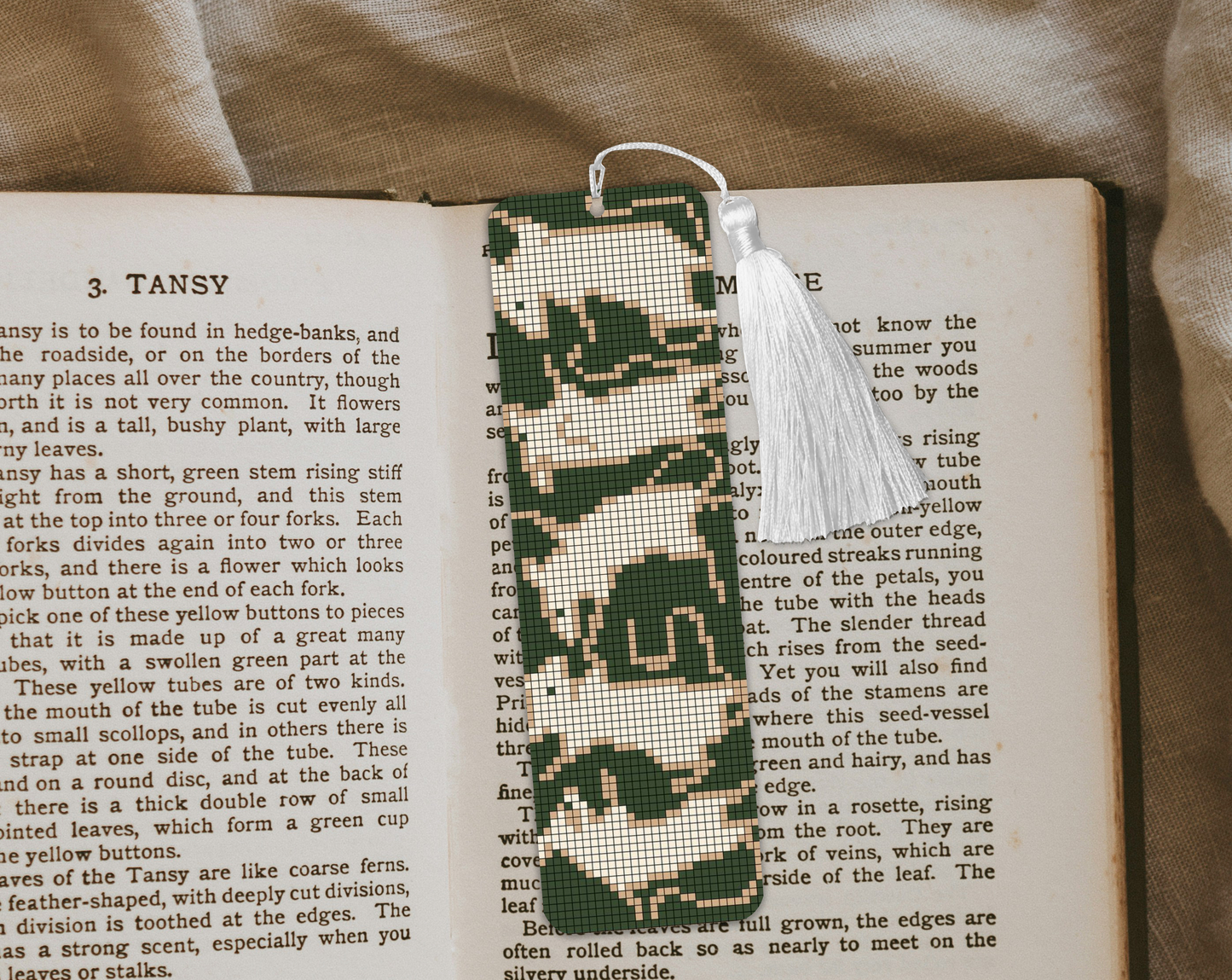 Stitched Dancing Rats Aluminum Bookmark | Double-Sided 2x6 Metal Bookmark