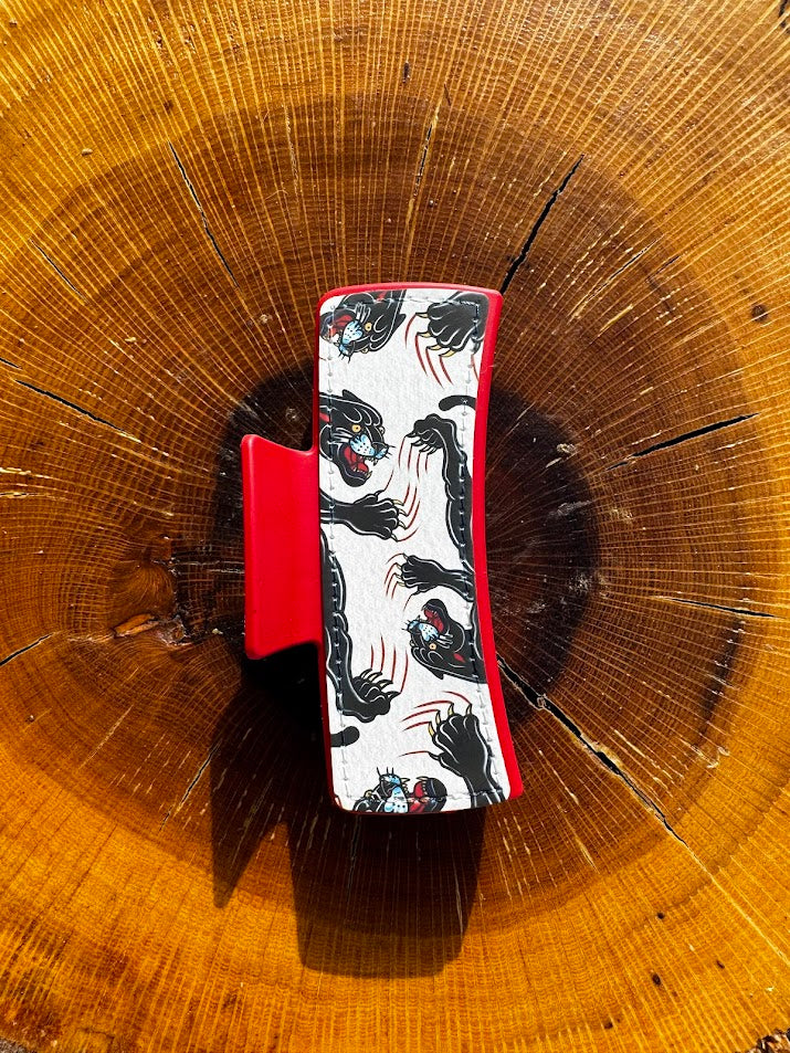 Traditional Tattoo Panther Claw Clip | 4" Double-Sided Hair Clip
