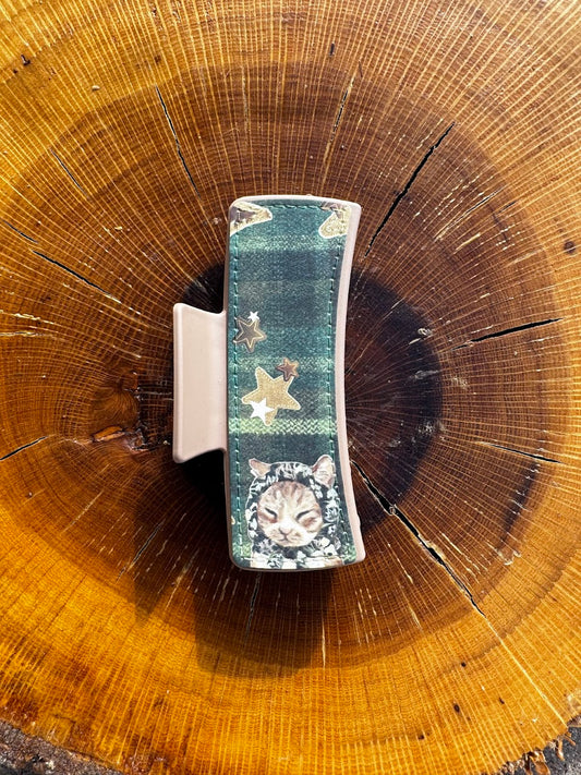 Cozy Cat Claw Clip | 4" Double-Sided Hair Clip