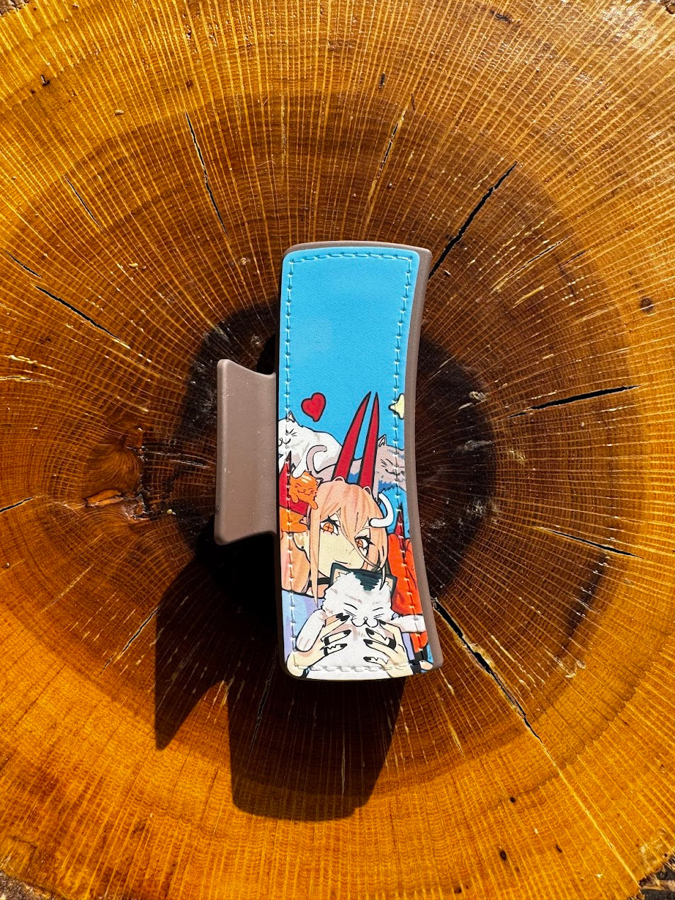 Chainsaw Anime Claw Clip | 4" Double-Sided Hair Clip