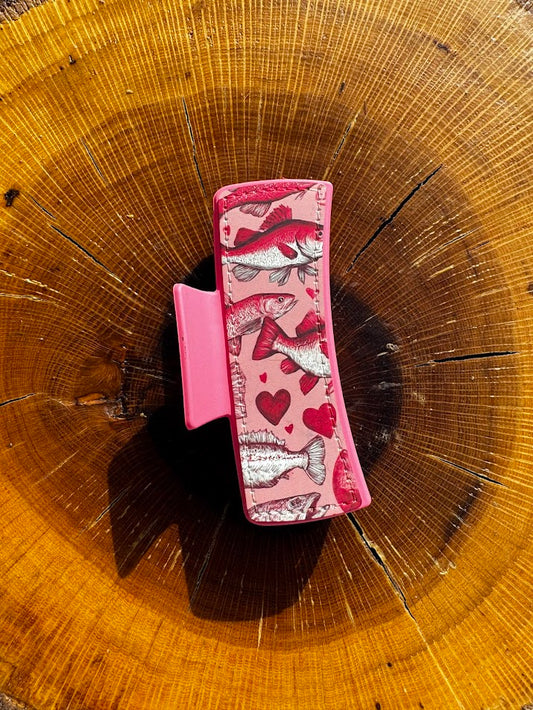 Coquette Pink Fish Claw Clip | 4" Double-Sided Hair Clip