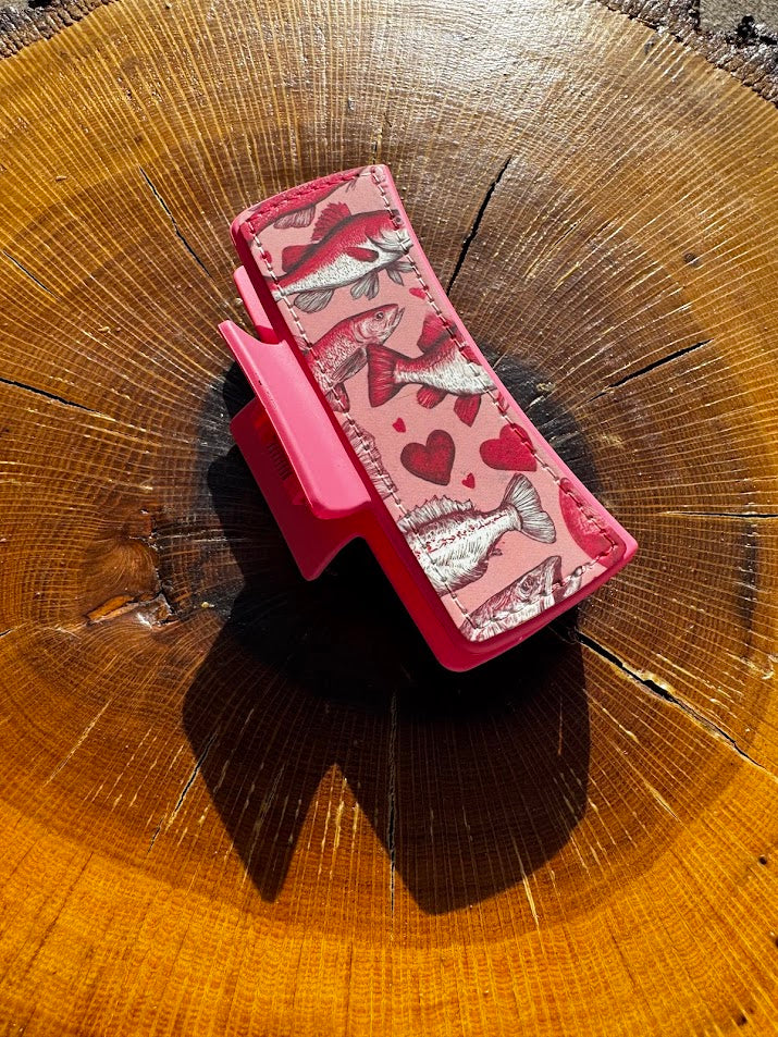 Coquette Pink Fish Claw Clip | 4" Double-Sided Hair Clip