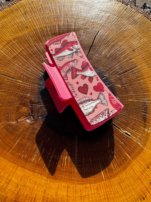 Coquette Pink Fish Claw Clip | 4" Double-Sided Hair Clip