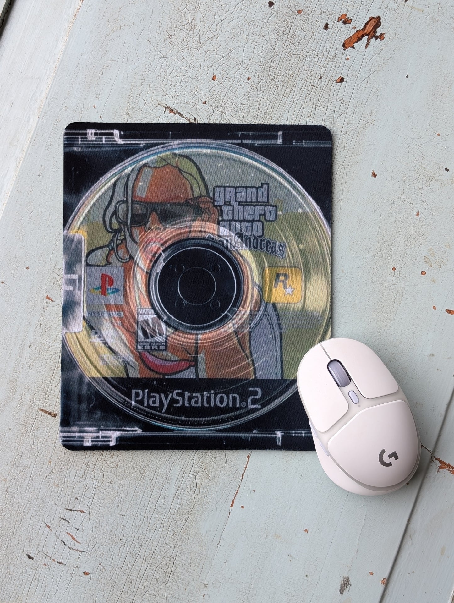 Crime Heist Retro Game Mouse Pad – Smooth Non-Slip Desk Mouse Pad (8.5 x 7.1 in)