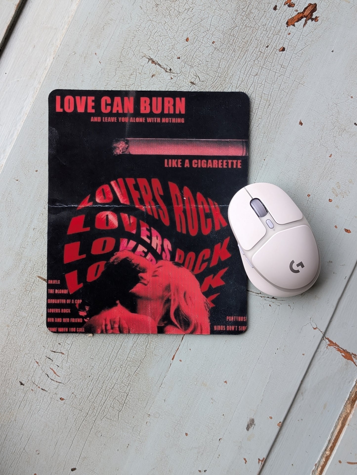 Lovers Rock Indie Mouse Pad – Smooth Non-Slip Desk Mouse Pad (8.5 x 7.1 in)