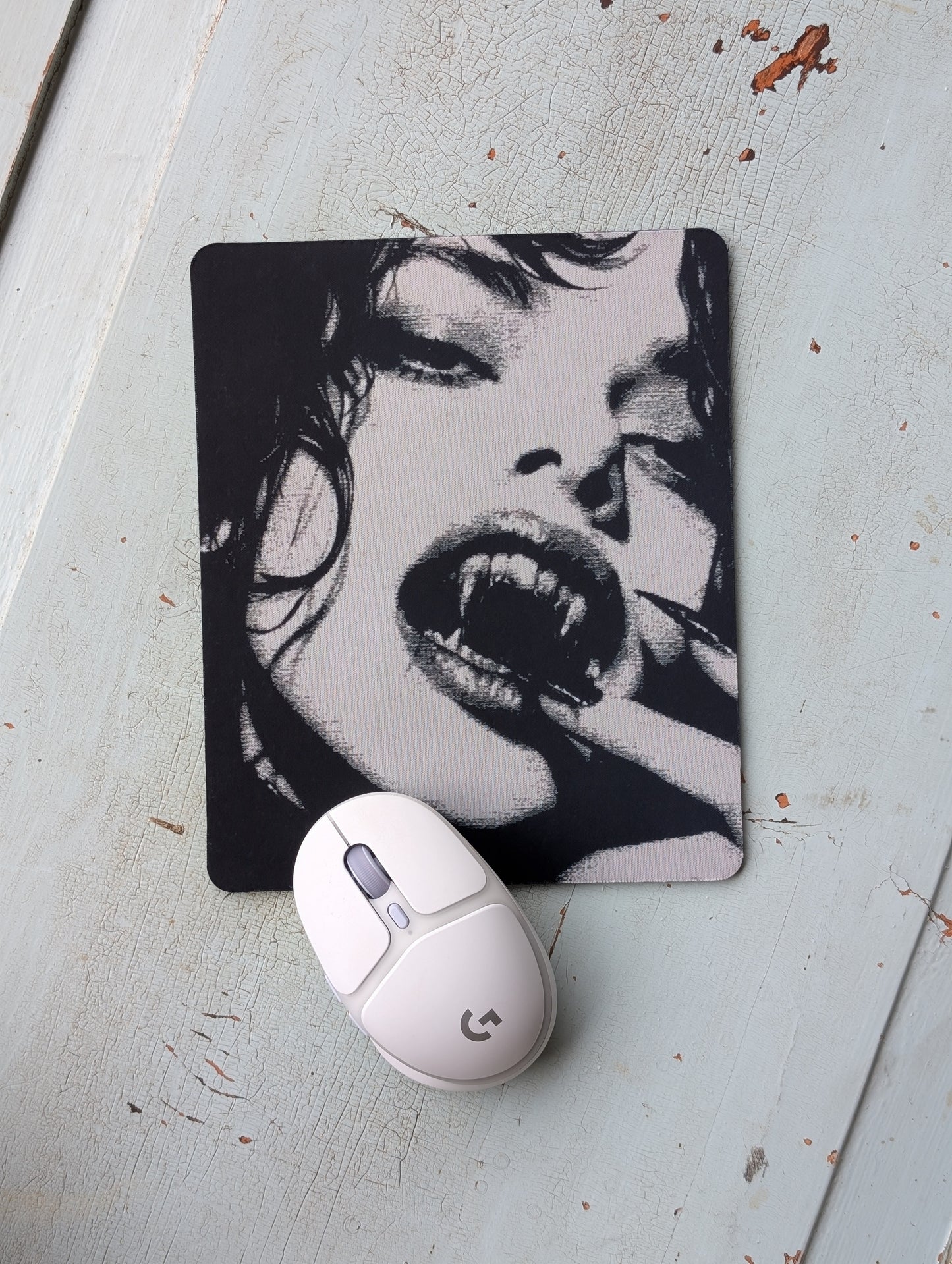 Goth Vampire Mouse Pad – Smooth Non-Slip Desk Mouse Pad (8.5 x 7.1 in)